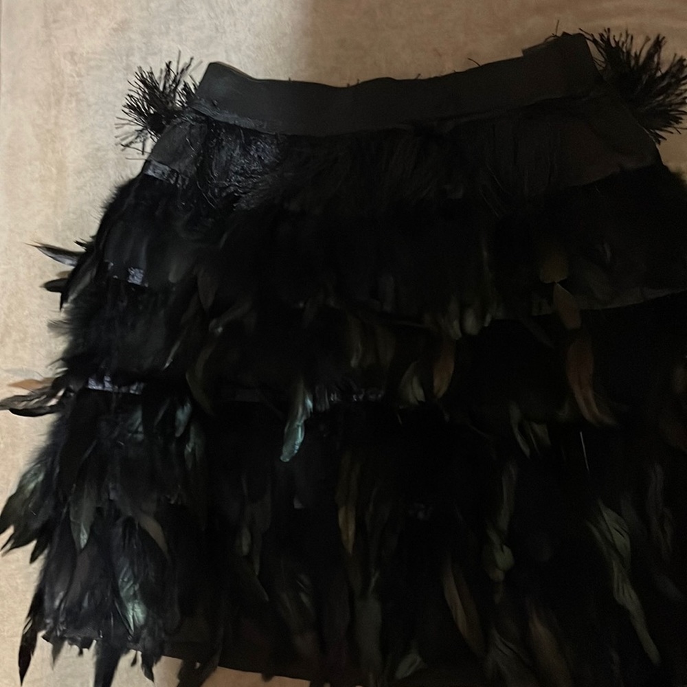 Black feather skirt